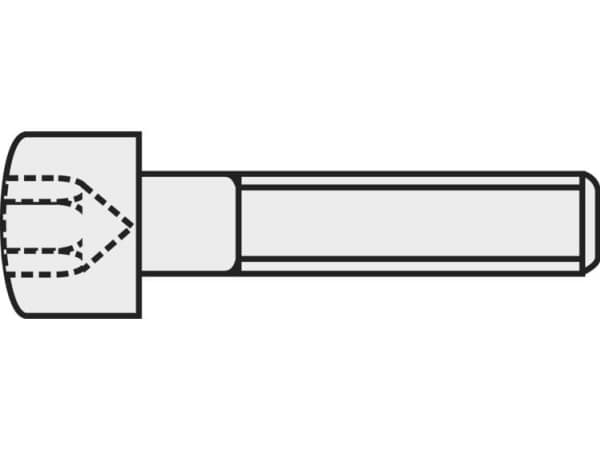 TOOLCRAFT 839688 Cylinderskruer M6 30 mm Indvendig sekskant DIN 912 Stål Galvaniseret sort 50 stk