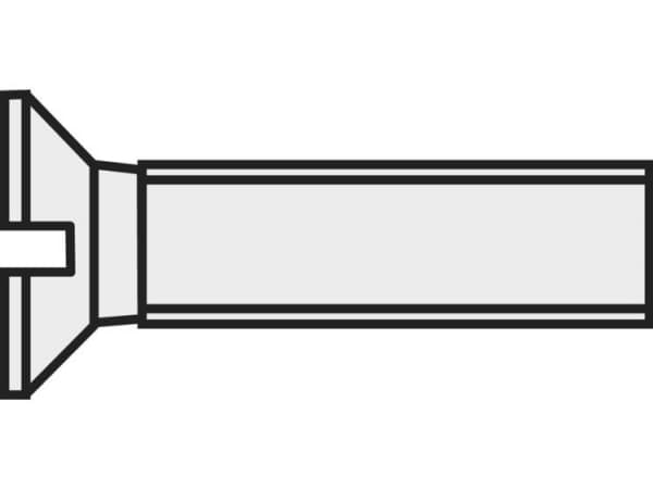 TOOLCRAFT 839945 Senkkiruuvit M2 16 mm Neliö DIN 963 Muovi , Polyamidi 10 kpl