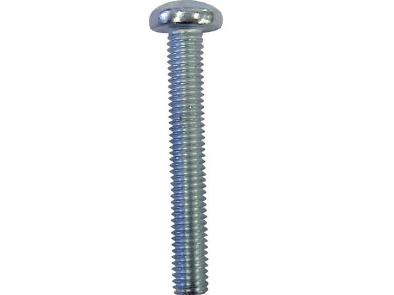 Toolcraft 888049, Skruv, Förzinkat stål, Allmän användning, M2.5, Helt gängad, Kupolformat huvud