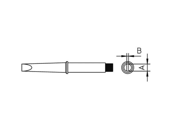 Weller 4CT5A7-1 Loddespids Mejselform, lige Spidsstørrelse 1.6 mm Indhold 1 stk