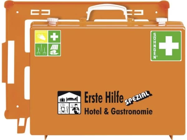 Söhngen 0360103 Första hjälpen-kit Hotell och anläggningar DIN 13 157 + förlängningar 150 x 400 x 300 x 150 Orange