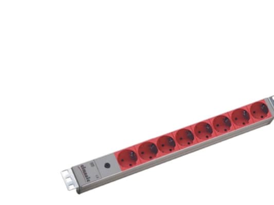 Bachmann - Regleta de 8 tomas, 48,3 cm, 2 m, Sisätila, Ilman pistoketta, IP20, 1,5 mm², Alumiini