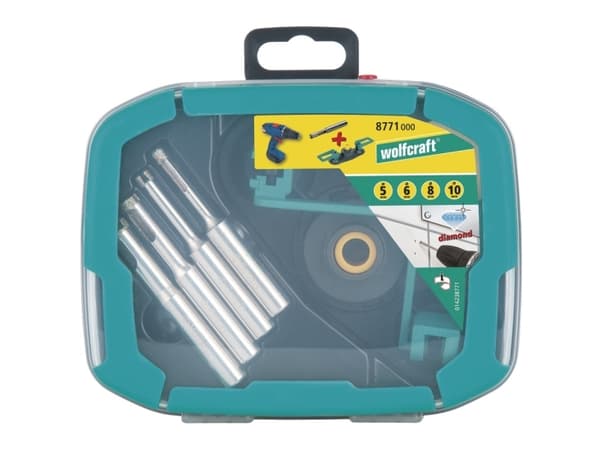 wolfcraft GmbH 8771000, Drill, Sett, Rustfritt stål, Boks, 5, 4, 5, 6, 8, 10 mm