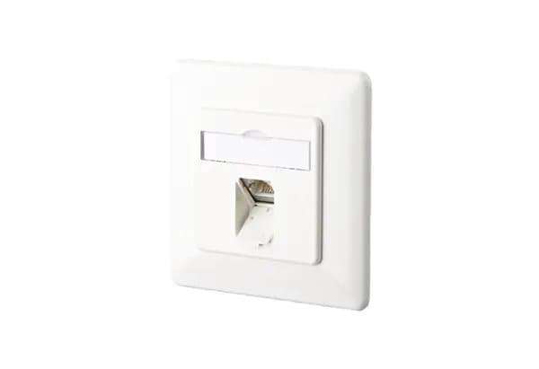 Metz Connect C6Amodul - Eluttag - RJ 45 - 1 nätverksuttag - kritvit, RAL 9010