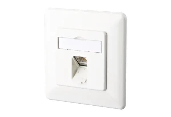 Metz Connect C6Amodul - Eluttag - RJ 45 - 1 nätverksuttag - kritvit, RAL 9010 Vit