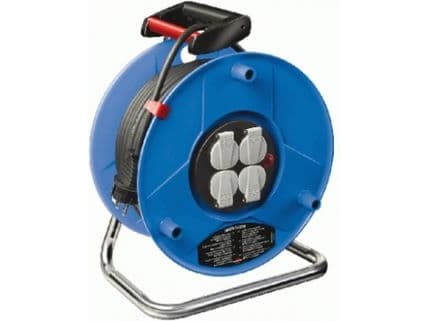 Brennenstuhl BN-HASP02, 25 m, 4 AC stikkontakt(er), IP44, Plast, Sort, Blå, Sort, Blå, Sort