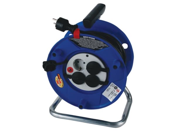Brennenstuhl BN-HASP02, 25 m, 4 AC stikkontakt(er), IP44, Plast, Sort, Blå, Sort, Blå, Sort