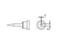 Miniatyrbilde 4 av 5: Weller LT-1S Loddespids Rund form, lang Spidsstørrelse 0.2 mm Indhold 1 stk