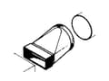 Miniatyrbilde 3 av 3: Wallair 20200115 Fladkanals-ventilationssystem 100 Overgangsstykke 110/100
