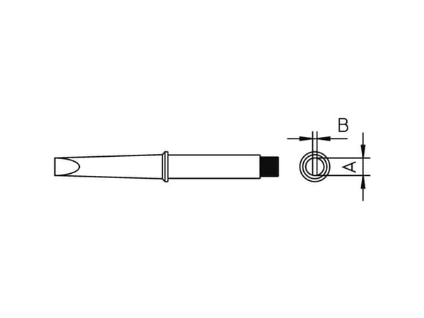 Weller 4CT5A8-1 Loddespids Mejselform, lige Spidsstørrelse 1.6 mm Indhold 1 stk