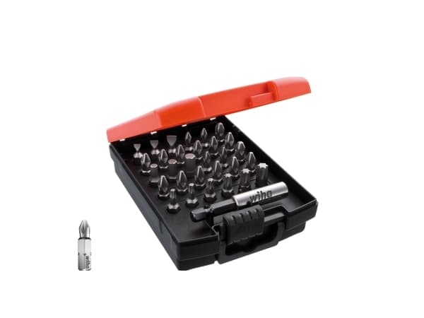 Wiha 7979-01, 31 kpl, kuusikulmainen (brittiläinen), kuusikulmainen (metrinen), Phillips, tähti ruuvimeisseli, avaava, Torx, PH 1,PH 2,PH 3, PZ 1,PZ