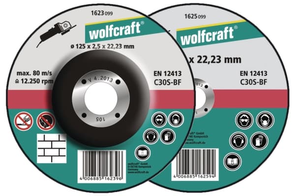 wolfcraft GmbH 4006885162334, Laikka, Kivi, Vihreä, 2,22 cm, 12,5 cm, 5 kpl
