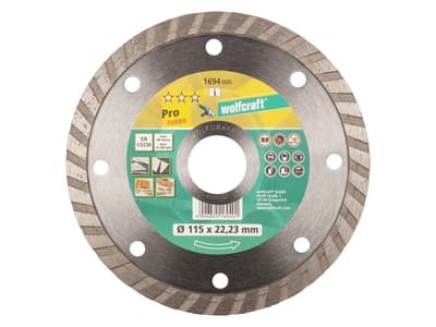 wolfcraft GmbH 4006885169807, Diamantskiva med turbokant, Tegel, Sten, Kakel, 2,22 cm, 23 cm, 7 mm, 1 styck