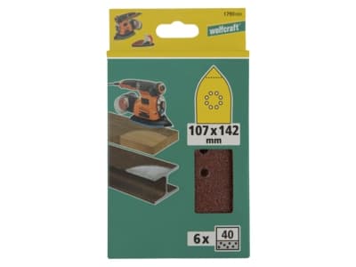 wolfcraft GmbH 4006885179202, Sand-papir, Metall, Maling, Plast, Tre, Corundum, Black & Decker, Black & Decker, RYOBI Multi Sanders, Rød