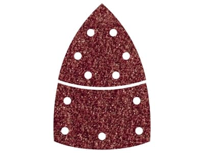 wolfcraft GmbH 1813000, Polerrondell, Metall, Trä, Korund, Röd, 10 styck, Låda