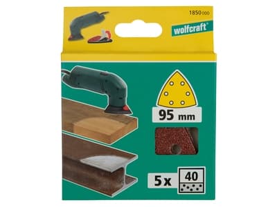 wolfcraft GmbH 4006885185012, Sandpapper, Metall, Trä, Korund, Brun, 9,5 cm, 25 styck