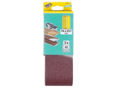 wolfcraft GmbH 4006885191808, Slipebelte, Maling, Corundum, Rød, Rektangulær, 533 mm