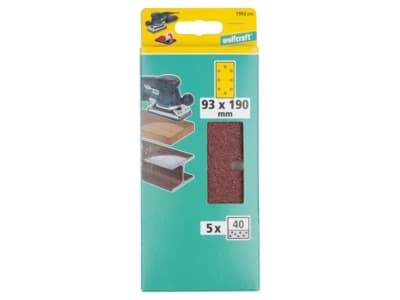wolfcraft GmbH 4006885199309, Sandpapper, Metall, Trä, Korund, Röd, Rektangulär, 190 mm