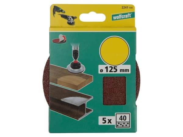 wolfcraft GmbH 4006885224117, Slipeskive, Corundum, Rød, Rund, 12,5 cm
