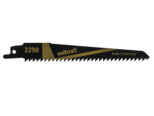 wolfcraft GmbH 2290000, Sabre saw blade, Plastikk, Mykt tre, Svart, Gult, 13 cm, 4,2 mm, 15 cm