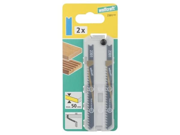 wolfcraft GmbH 2301000, Figursågblad, Spånskiva, Plywood, Mjuka träslag, Stål med hög kolhalt (HCS), 7,5 cm, 3 mm, 10 cm