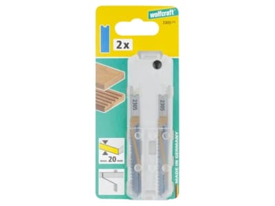 wolfcraft GmbH 4006885230507, Figursågblad, Plast, Trä, Stål med hög kolhalt (HCS), Grå, Gul, 6 cm, 2,5 mm