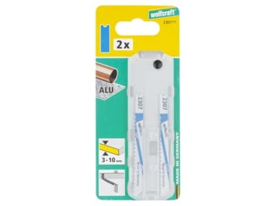 wolfcraft GmbH 4006885230804, Figursågblad, Gjuten aluminium, Stål, Snabbstål (HSS), Grå, Gul, 6 cm, 3 mm