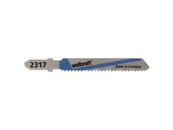 wolfcraft GmbH 2317000, Jigsaw blade, Gjuten aluminium, Stål, Snabbstål (HSS), Blå, Rostfritt stål, 5 cm, 2 mm