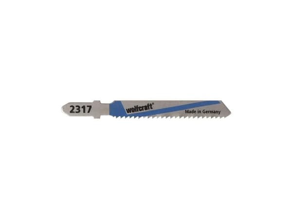 wolfcraft GmbH 2317000, Jigsaw blade, Gjuten aluminium, Stål, Snabbstål (HSS), Blå, Rostfritt stål, 5 cm, 2 mm