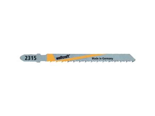 wolfcraft GmbH 2365000, Stikksagblad, Sponplate, Løvtre, Kjøkkenbenk, Plast, Høy-Hastighets Stål (HHS), 7,5 cm, 2,5 mm, 3 cm