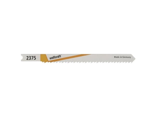 wolfcraft GmbH 2375000, Figursågblad, Spånskiva, Hårt träslag, Laminat, Plast, Trä med spik, Bimetall, 7,5 cm, 2,5 mm, 3 cm