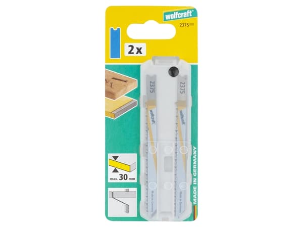 wolfcraft GmbH 2375000, Figursågblad, Spånskiva, Hårt träslag, Laminat, Plast, Trä med spik, Bimetall, 7,5 cm, 2,5 mm, 3 cm