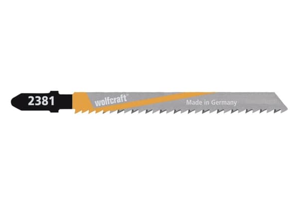 wolfcraft GmbH 2381000, Figursågblad, Spånskiva, MDF, Plast, Plywood, Mjuka träslag, Stål med hög kolhalt (HCS), 7,5 cm, 2,5 mm, 10 cm