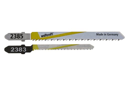 wolfcraft GmbH 2383100, Figursågblad, Spånskiva, Hårt träslag, Laminat, Parkett, Plywood, Trä med spik, 1,35 mm, 2,5 mm, 3 cm, 5 styck