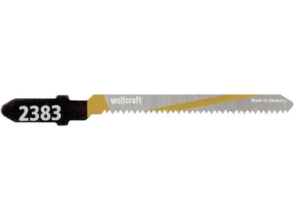 wolfcraft GmbH 2393000, Figursågblad, Spånskiva, Laminat, Parkett, Plywood, Mjuka träslag, Stål med hög kolhalt (HCS), 5 cm, 1,35 mm, 2 cm