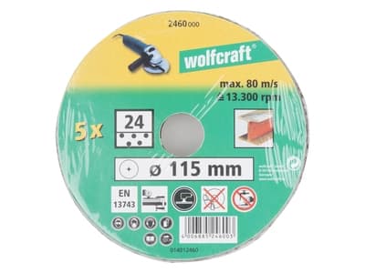wolfcraft GmbH 4006885246102, Slipeskive, Metall, Rød, Rund, 11,5 cm, 11,5 cm