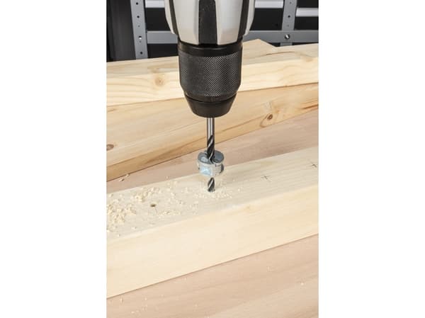 wolfcraft GmbH 2733000, Twist Betongbor, Høyrehåndsrotasjon, 1 cm, Sponplate, Fibre board, Kryssfiner, Tre, Chromium-Vanadium Steel (Cr-V), Plastpose