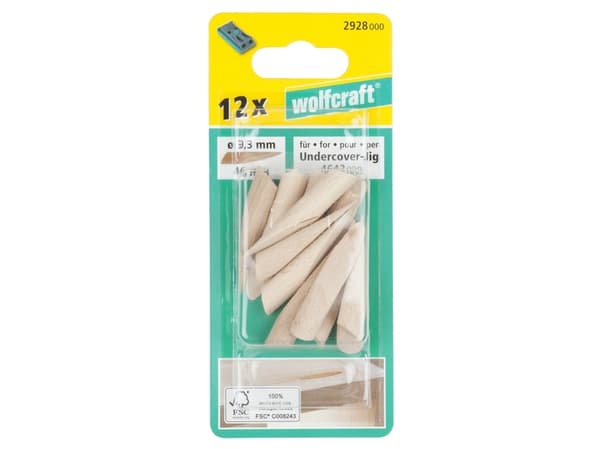 wolfcraft GmbH 2928000, 12 kpl, Ruskea, Pyökki, Kupla, Eurooppa