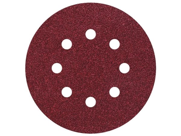 wolfcraft GmbH 3180000, Slipskiva, Korund, Röd, Rund, 12,5 cm, 5 styck