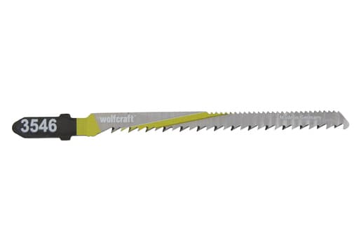 wolfcraft GmbH 3546000, Figursågblad, Spånskiva, Parkett, Plast, Mjuka träslag, Stål med hög kolhalt (HCS), 7,5 cm, 2,5 mm, 3 cm
