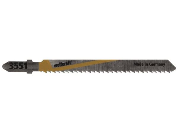 wolfcraft GmbH 3551000, Figursågblad, Spånskiva, Laminat, MDF, Mjuka träslag, Stål med hög kolhalt (HCS), 7,5 cm, 2,5 mm, 3 cm