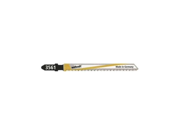 wolfcraft GmbH 3561000, Stikksagblad, Laminat, MDF, Parkett, Plast, Bimetall, Sort, Rustfritt stål, Hvit, Gult, 7,5 cm, 1,65 mm