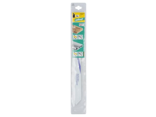 wolfcraft GmbH 3568000, Sticksågsblad, Gjutjärn, Pipa, Plast, Trä med spik, Bimetall, 21 cm, 1,8 mm, 2,6 mm