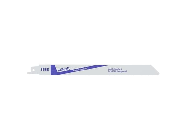 wolfcraft GmbH 3568000, Sticksågsblad, Gjutjärn, Pipa, Plast, Trä med spik, Bimetall, 21 cm, 1,8 mm, 2,6 mm