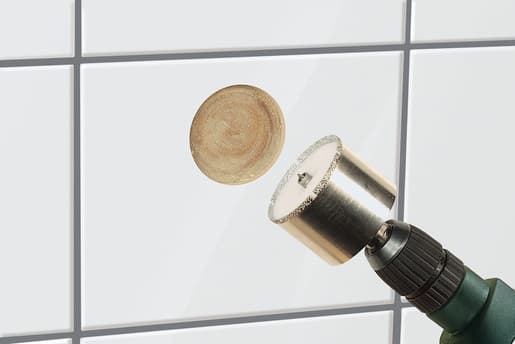 wolfcraft GmbH 5928000, Borr, Hålsågsborr, Högerrotation, 4,5 cm, Porslin, Fine stoneware, Marmor, Glazed tile, Granit, Keramiska, 1 cm