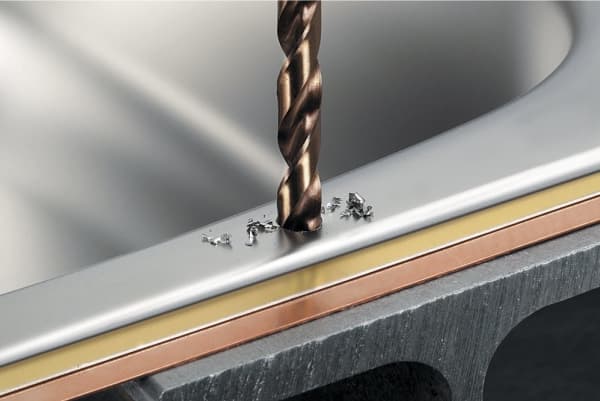 wolfcraft GmbH 4006885744509, Drill, Spiralborekrone, Høyrehåndsrotasjon, 3 mm, 61 mm, Aluminium, Strykejern, Ikke-jernholdig metall, Rustfritt stål,