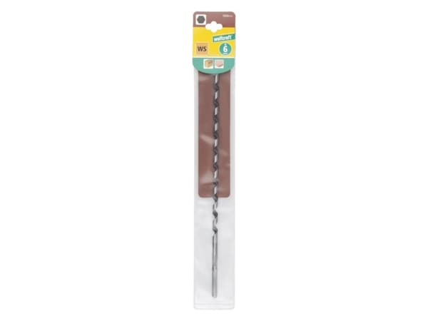 wolfcraft GmbH 7667010, Drill, Spiralborekrone, Høyrehåndsrotasjon, 6 mm, 400 mm, Kryssfiner, Mykt tre, Tre