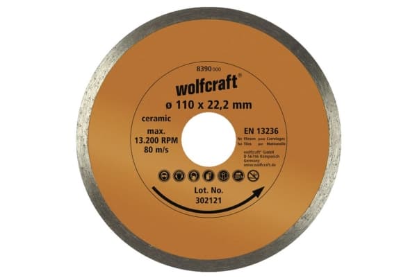 wolfcraft GmbH Diamond Cutting Disc Set, Muotoiltu timanttilaikan terä, Tiili, Keraaminen, Kivi, 2,22 cm, 11 cm, 2 kpl