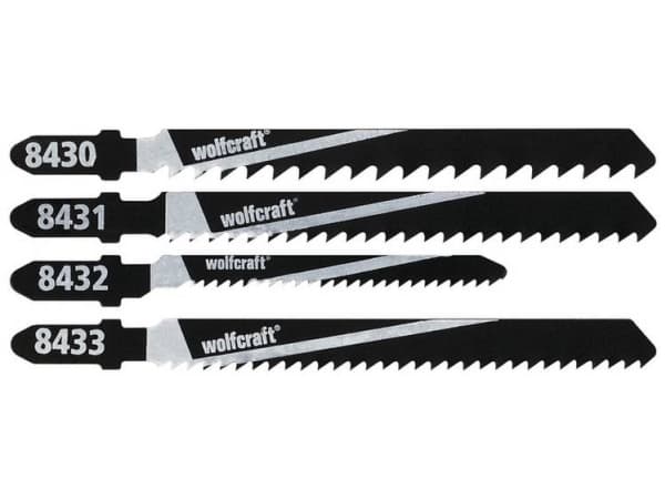 wolfcraft GmbH 8430000, Figursågblad, Mjuka träslag, Stål med hög kolhalt (HCS), 10 styck