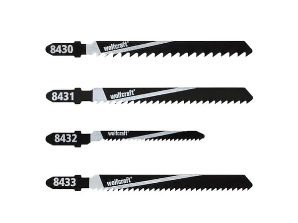 wolfcraft GmbH 8430000, Figursågblad, Mjuka träslag, Stål med hög kolhalt (HCS), 10 styck